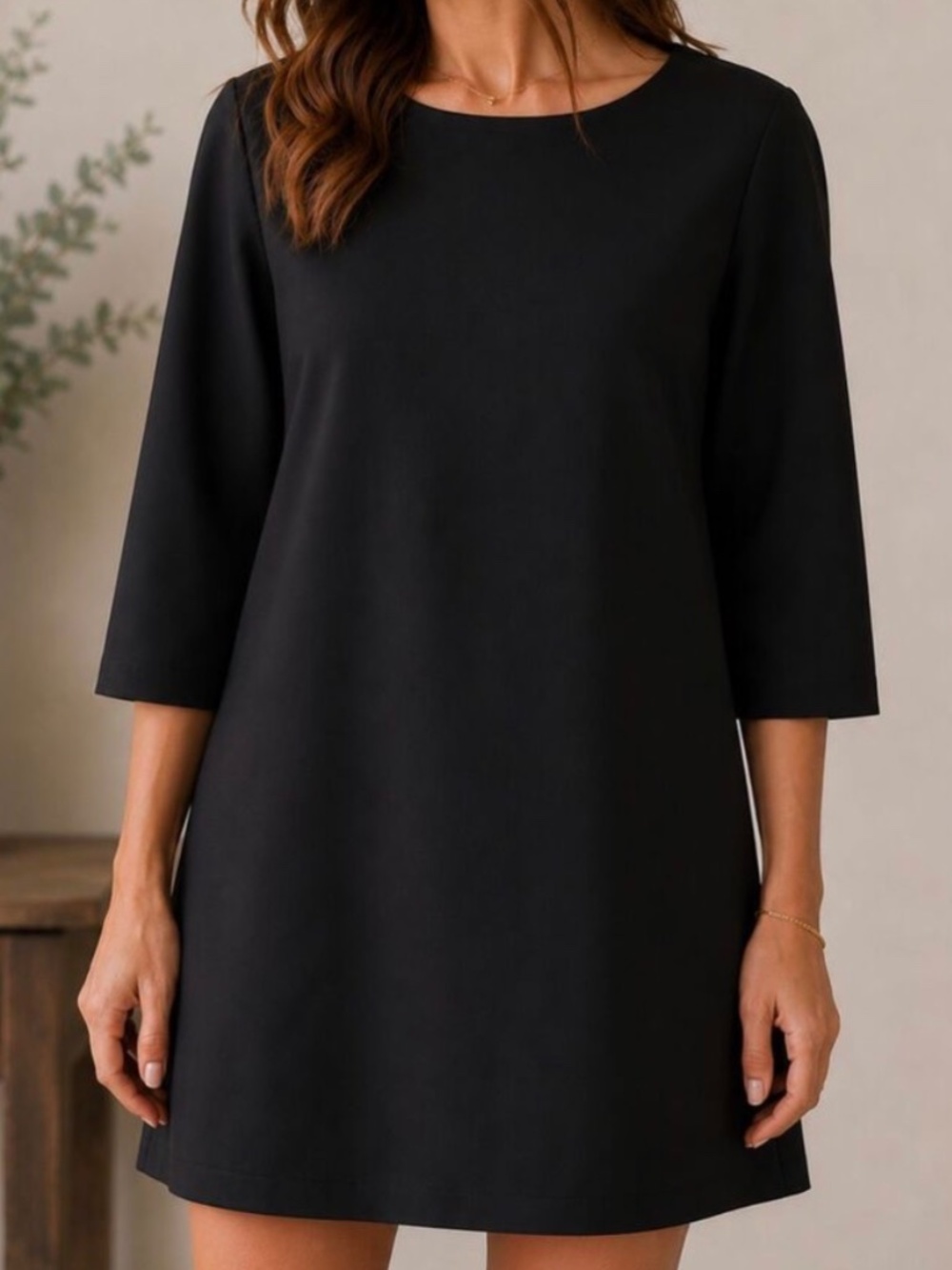 Black shift, elbow sleeves, BB Dakota black dress small